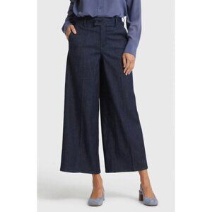 NYDJ Women's Mona Wide Leg Trouser Jeans Size 8 Blue Ankle High Waist NWT